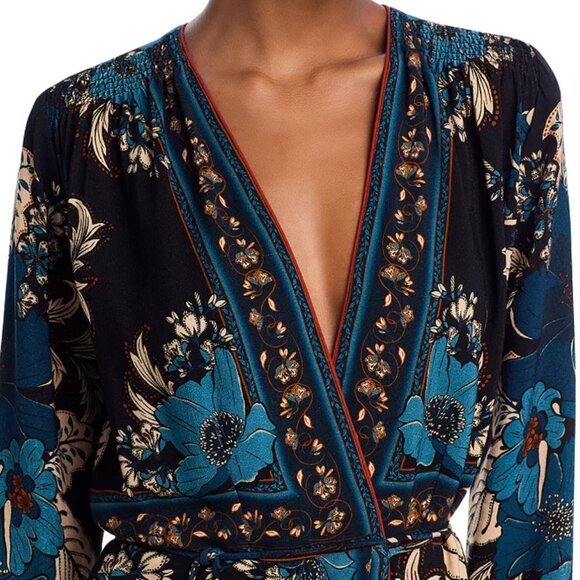 NWT FARM Rio Blossom Tapestry Black Midi Dress Women Size S - Picture 5 of 5